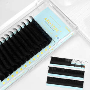 Abonnie 0.05 0.07 Extension Ciglia Volume Effetto Burro Morbido Nero Opaco, Forniture per Extension Ciglia, Vassoi Ciglia, Extension Ciglia Cashmere All'ingrosso - Product Image 1