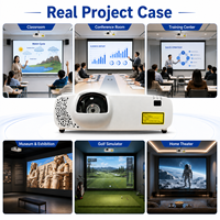 Projecteur laser 3LCD à courte focale avec amélioration 4K, 5200 lumens, pour l'éducation et les entreprises