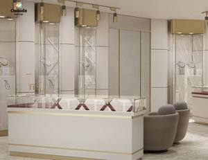 เฟอร์นิเจอร์ร้านเครื่องประดับสั่งทำพิเศษ ตู้โชว์พร้อมไฟ LED ชั้นวางโชว์สินค้า โซลูชั่นการออกแบบร้านค้าครบวงจรสำหรับแหวน นาฬิกา และเครื่องประดับ - Product Image 5