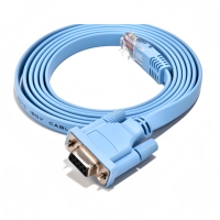 Cable de Comunicación Personalizado RJ45 a DB9 Hembra RS232 Serial, Cubierta de PVC, Blindaje Combinado, Compatible con Micrófono