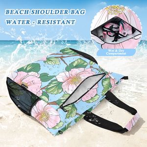 Bolso Tote para Mujer con Estampado Floral y Cierre de Cremallera, Diseño Moderno, para Todas las Temporadas - Product Image 6
