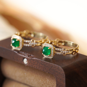 <span class=keywords><strong>Anillos</strong></span> Clásicos <span class=keywords><strong>de</strong></span> Esmeralda Colombiana <span class=keywords><strong>de</strong></span> Fábrica H&F, Oro Sólido <span class=keywords><strong>de</strong></span> 18K, 14K, 9K, Piedras Preciosas, Joyería <span class=keywords><strong>de</strong></span> Diamantes Naturales al por Mayor - Product Image 4