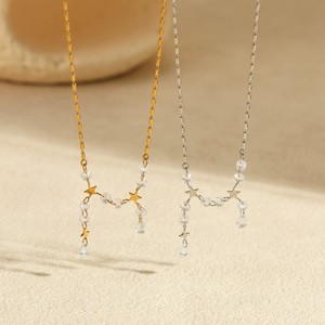 多层锁骨链防水不锈钢项链配透明锆石银简约分层首饰系列 - Product Image 6