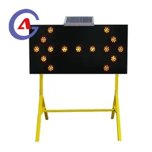 Road Construction Work Zone Traffic Management Solar Powered Trailer Mounted LED Flashing Arrow Sign