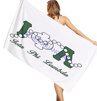 Serviette de plage personnalisée ZPB Zeta Phi Beta, serviette de plage en gros avec n'importe quel motif, tissu doux, idéale pour les vacances d'été