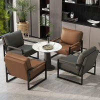 Modernes Chesterfield PU-Ledersofa mit Gestepptem Design Metallbeine Einsitzer - Komfortable Sitzgelegenheit für Wohnzimmer Büro Hotel