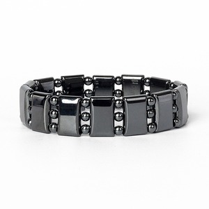 Pulsera de hematita para hombres, piedra de poder de hematita Natural, <span class=keywords><strong>salud</strong></span>, curación, cuentas, pulseras elásticas de la <span class=keywords><strong>suerte</strong></span>, regalo inspirador, joyería - Product Image 5