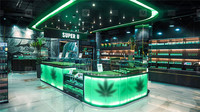 Meuble de Présentation Personnalisé pour Culture, Tabac, Verre, Magasin, Fournitures, Salle d'Exposition, Cigare, Vape, Dispensaire, Vitrine, Comptoir de Magasin de Fumée, Kiosque de Centre Commercial