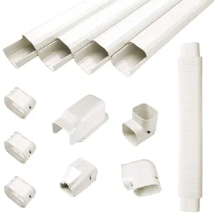 Decorative 3inch 4inch mini split line set cover accessories air conditioner installation kit for ac PVC cover