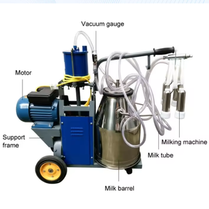Avec groupe <span class=keywords><strong>de</strong></span> réception <span class=keywords><strong>de</strong></span> lait et système <span class=keywords><strong>de</strong></span> <span class=keywords><strong>lavage</strong></span> Machine à traire portable à quatre seaux pour vache Salon pour ferme laitière - Product Image 5