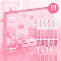 Kit de Soins Coréens au Collagène et Peptides PDRN Rose : Crème en Capsules, Masque Gel, Tonique, Nettoyant, Masque Enveloppant, Sérum, Crème Contour des Yeux, Hydratation OEM