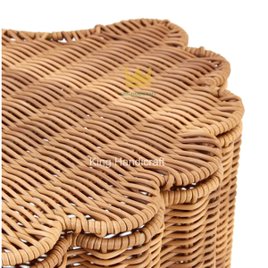 Cesto de lavandería de ratán hecho a mano, ecológico, duradero, con diseño festoneado llamativo, multifuncional y de tamaño personalizable, procedente de Vietnam. - Product Image 4