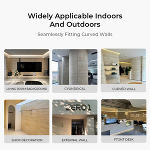 <span class=keywords><strong>Travertine</strong></span> đá mặt tiền đá Veneer tấm MCM linh hoạt Ốp vật liệu mềm tự nhiên sọc đá ốp gạch - Product Image 5