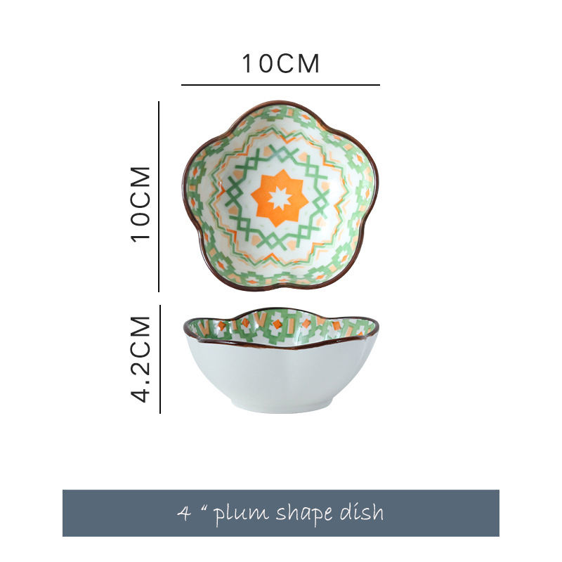 Plat de forme de prune de 4 pouces