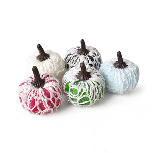 Novedad 2026: Calabaza de Espuma Cerámica Iluminada con LED en Blanco y Negro para Fiestas de Halloween, Acción de Gracias y San Valentín - Product Image 2