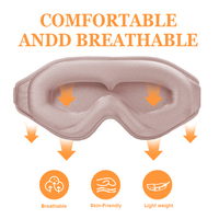 Masque de sommeil 3D pour les yeux, nouveau design, logo personnalisé, masque de sommeil pour les yeux, bandeau pour les yeux pour dormir la nuit, voyager, faire la sieste
