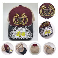 Gorra de béisbol unisex con logo 3D de metal estilo occidental, estampada en serigrafía, de mezclilla, lona, jersey y malla, a la moda para exteriores.