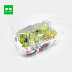 Dùng Một Lần Rõ Ràng Pet Nhựa Nổi Vỏ Sò Hộp Mô Hình Vuông Bao Bì Dùng Một Lần Trái Cây Nho Kẹo Bánh Trứng Sushi - Product Image 4