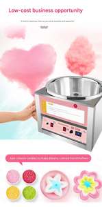 Yunqingtech Nueva Mini Máquina Comercial Automática para Hacer Algodón de Azúcar - Product Image 6