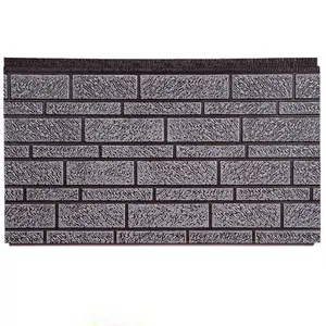 Foam fireproof insulated faux brick like surface wall sandwich panel price