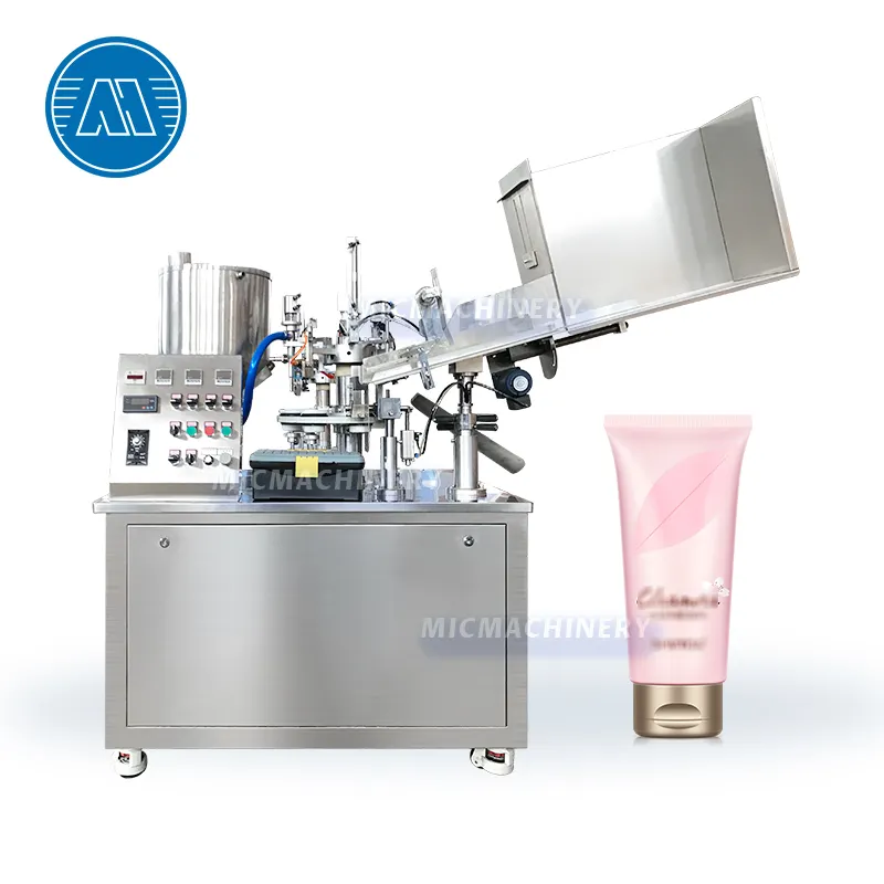 automatic cream toothpaste cosmetic soft pipe plastic tube filling and sealing machine