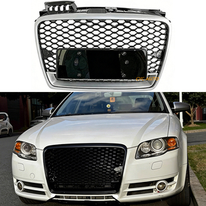 Grille avant modifiée RS4 pour radiateur <span class=keywords><strong>Audi</strong></span> <span class=keywords><strong>A4</strong></span> grille de ligne normale RS4 grille 2005 <span class=keywords><strong>2007</strong></span> 2008 - Product Image 4