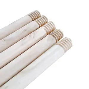 Alta qualità a buon mercato prezzo 120cm di lunghezza bastone di scopa in legno casa strumenti per la pulizia di legno mop bastone con foro scopa bastone naturale