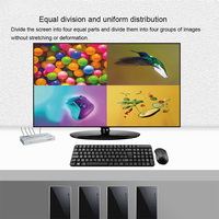Xput 4X1 Répartiteur multi-vues métallique 4K avec commutateur sans coupure et contrôle IR pour salles d'exposition de jeux et scénarios éducatifs