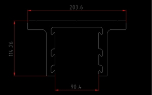 Nhà sản xuất tùy chỉnh công nghiệp nặng nhiệm vụ treo bánh xe cửa gỗ trượt đường sắt hợp kim nhôm trượt lan can tay vịn - Product Image 4