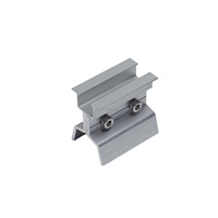Support de fixation pour panneau solaire anodisé, fixation de module photovoltaïque sur toit métallique, résistance au vent 60 m/s, résistance à la neige 1,4 KN/m²