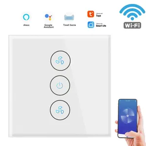 Tuya Smart sans fil télécommande Fan Switch EU/UKSmart Wifi Fan Switch Compatible avec Alexa/Google Home/IFTTT