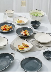 <span class=keywords><strong>Service</strong></span> de vaisselle en <span class=keywords><strong>porcelaine</strong></span> <span class=keywords><strong>vintage</strong></span> à glaçure mouchetée, best-seller, pour restaurant, assiettes à dîner en céramique, passe au lave-vaisselle - Product Image 3