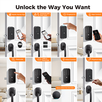Serrure de porte intelligente LNDU HK01W Apple HomeKit NFC, entrée sans clé, empreinte digitale biométrique, étanche, Wifi, pour les portes d'entrée des maisons