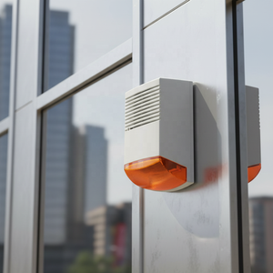 جهاز إنذار ضد السرقة خارجي عالي الصوت 128 ديسيبل معتمد من CE مع صفارة إنذار وضوء وامض، مصنوع من البلاستيك والمعدن لأمن المنزل - Product Image 5