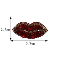 Patchs en tissu brodés de strass faits à la main, écologiques, forme personnalisée pour chaussures, sacs, chapeaux, vêtements