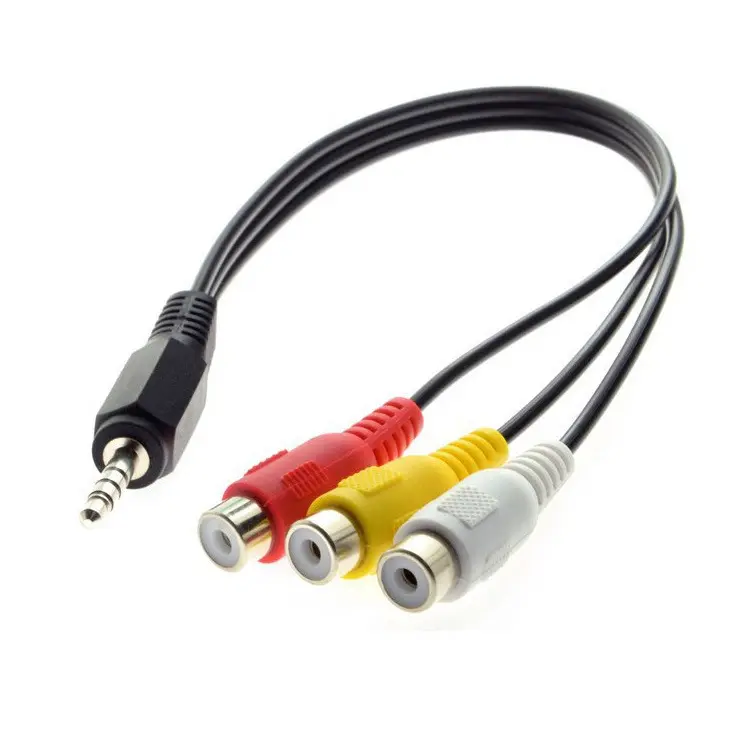 3.5mm to RCA AV Camcorder 3.5 mm to 3 Rca For TV Box Computer Sound Speaker Projector Stereo Video 3.5mm RCA Audio Cable