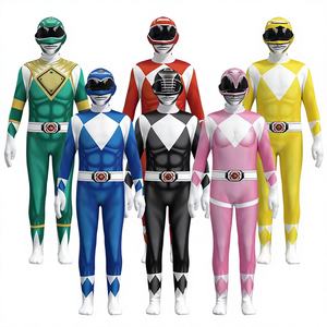 Combinaison de super-héros Echo Team Royal en polyester pour enfants, costume de cosplay moulant - Product Image 1