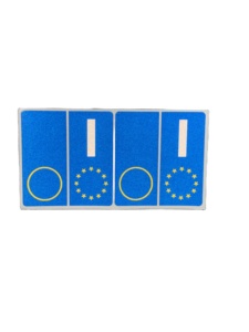 Adesivi Riflettenti Personalizzati per Targa Auto Universali Italiani Europa in PVC - Product Image 6