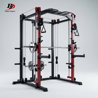 Máquina Smith Multifuncional Comercial con Sistema de Poleas y Cables Cruzados para Entrenamiento de Fuerza CE YR-H003