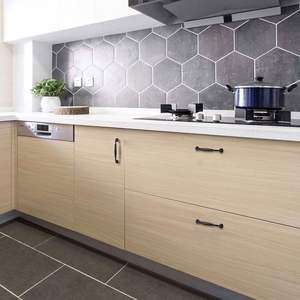 WEKIS Matte Black Zinc Alloy Modern Minimalist Kitchen Dresser Cabinet Drawer <b>Pulls</b> Furniture Hardware - Product Image 6