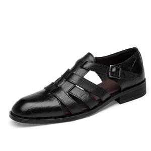 Zapatos de Vestir de Cuero Genuino Italiano, Sandalias de Plataforma Cómodas para Exteriores, Zapatos Oxford de Cuero para Hombre, Gran Venta 2025 - Product Image 1