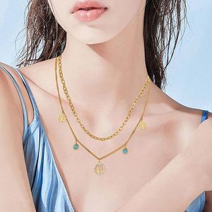 Collier vintage en or bohème pour femmes, plaqué or, arbre de vie/coeur d'amour, bijoux, cadeau pour femme maman fille - Product Image 6