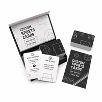 Cartes de jeu personnalisées en papier noir et blanc pour le sport, impression sur mesure par le fabricant, 300-350 cartes avec boîte en 2 parties