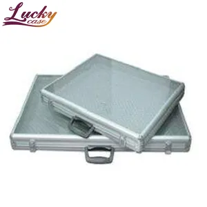 Aluminum Glass Top Display Locking Travel Table Counter Top Case w/side panel