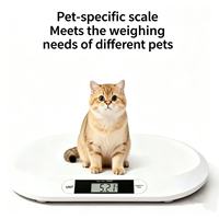Balance numérique pour animaux domestiques, grande plateforme ronde, balance électronique précise pour chaton, chiot, petit animal, bébé