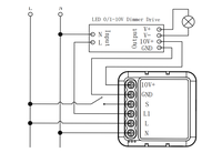 Module variateur intelligent Zigbee 0-10V, télécommande via l'application Tuya Smart, commande vocale Alexa Google Assistant