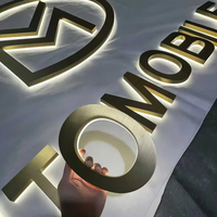 DakeSign OEM/ODM Lettres en métal 3D personnalisées en aluminium rétroéclairées par LED, étanches IP65, éclairage pour bureau, salle d'exposition, devanture de magasin, usage commercial