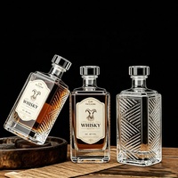 Vierkante, transparante, lege 500ml glazen wodkafles, groothandel 50cl likeur wijn whisky fles