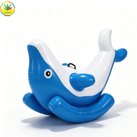 Balançoire gonflable en forme de dauphin, balançoire flottante en PVC pour parc aquatique, jouet gonflable pour enfants, à utiliser en extérieur ou en intérieur, pour la piscine et les divertissements