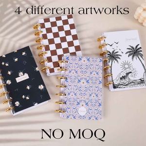 洪博畅销4色小摩洛哥皮革A6光盘预算活页夹规划器，带现金信封，用于货币组织 - Product Image 2